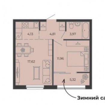 Авторский дом Один лофт (Барнаул) – планировка №1