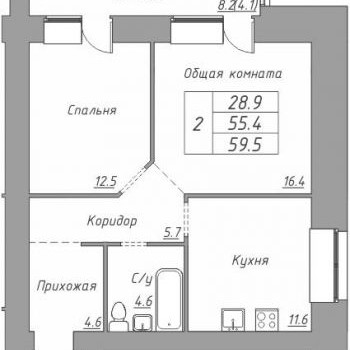 ЖК Две эпохи (Барнаул) – планировка №2