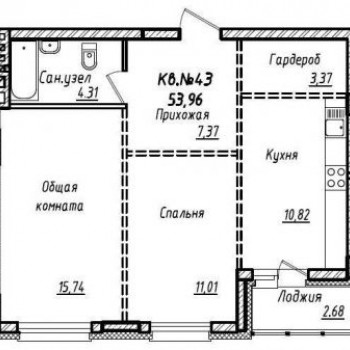 ЖК Южный (Барнаул) – планировка №2