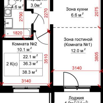 ЖК Титан (Барнаул) – планировка №3