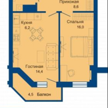 ЖК Сокол (Челябинск) – планировка №3