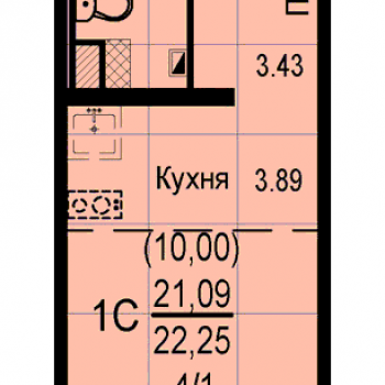 ЖК Меридиан (Екатеринбург) – планировка №1