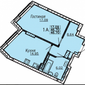 ЖК Монблан (Екатеринбург) – планировка №3