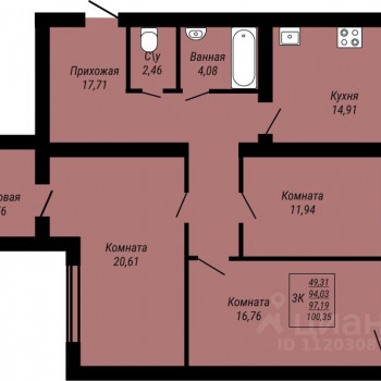 Юбилейный (Иваново) – планировка №18