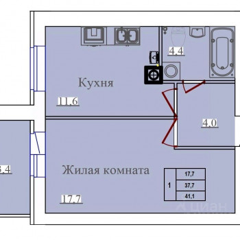 Олимпийский (Иваново) – планировка №5