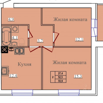 Олимпийский (Иваново) – планировка №18