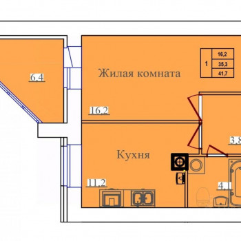 Олимпийский (Иваново) – планировка №15