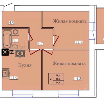Олимпийский (Иваново) – планировка №14