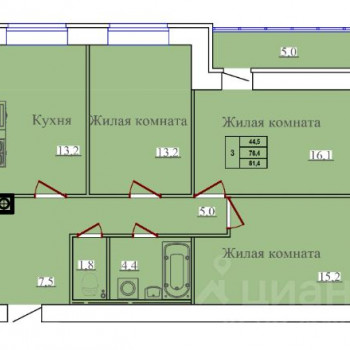 Олимпийский (Иваново) – планировка №13