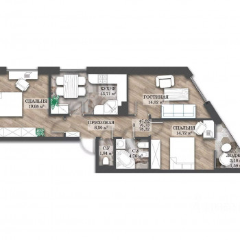 Левитан (Иваново) – планировка №6