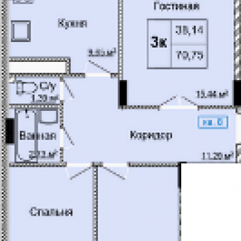 ЖК Заречный квартал (Ижевск) – планировка №2