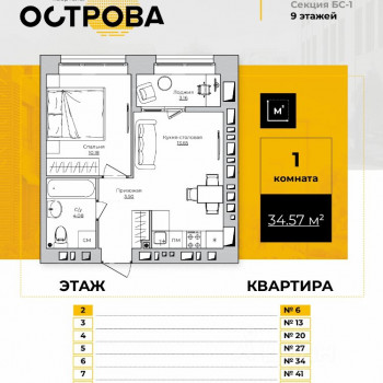 Острова (Калуга) – планировка №1