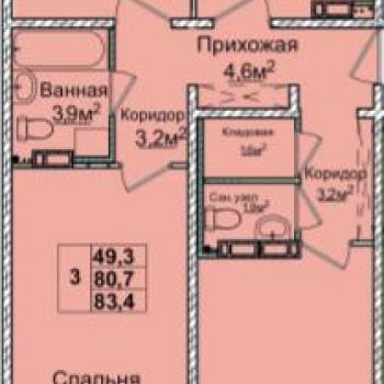 ЖК Восточный (Кемерово) – планировка №2