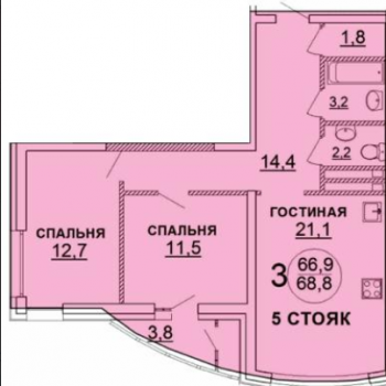 ЖК Амурские зори (Хабаровск) – планировка №1