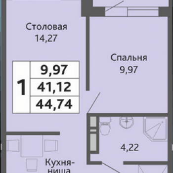 ЖК Мозаика (Краснодар) – планировка №5