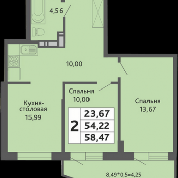 ЖК Мозаика (Краснодар) – планировка №11