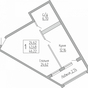 ЖК Резиденция (Краснодар) – планировка №3