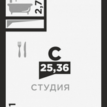 ЖК по ул. Красных Партизан 2 (Краснодар) – планировка №3