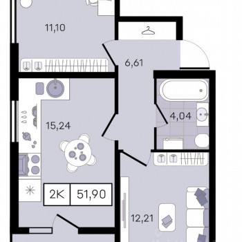 Новые Сезоны 2 (Краснодар) – планировка №7