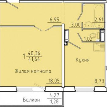 ЖК Нанжуль Солнечный (Красноярск) – планировка №9