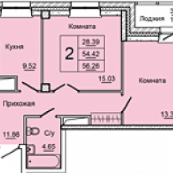 ЖК Уютный дом на Дудинской (Красноярск) – планировка №12
