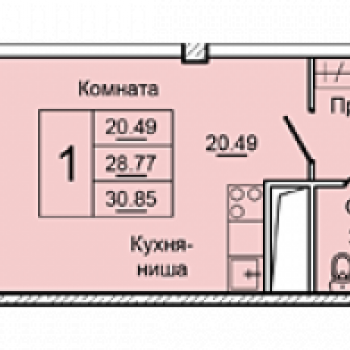 ЖК Уютный дом на Дудинской (Красноярск) – планировка №6