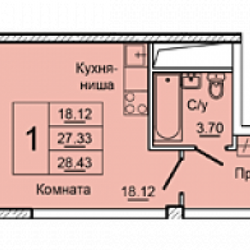 ЖК Уютный дом на Дудинской (Красноярск) – планировка №3