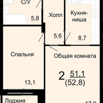 ЖК Донской (Москва) – планировка №1