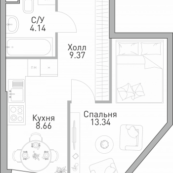 ЖК Крылья (Москва) – планировка №14