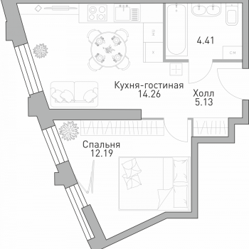 ЖК Крылья (Москва) – планировка №13