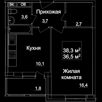 ЖК Рассказово (Москва) – планировка №2