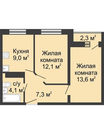 ЖК ЮГ (Нижний Новгород) – планировка №17