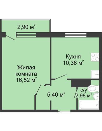 ЖК Мончегория (Нижний Новгород) – планировка №14
