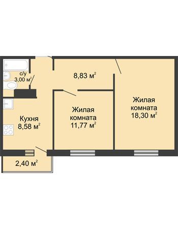 ЖК Мончегория (Нижний Новгород) – планировка №1
