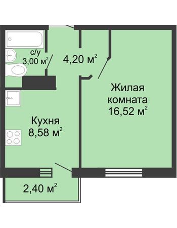 ЖК Мончегория (Нижний Новгород) – планировка №10