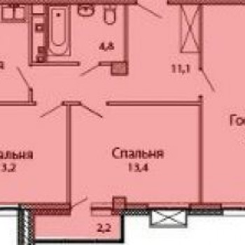 ЖК Каскад на Сусловой (Нижний Новгород) – планировка №3
