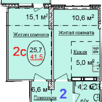 ЖК Тихий берег (Новосибирск) – планировка №3