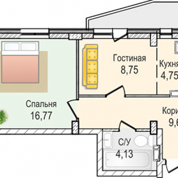 ЖК Крымский (Новосибирск) – планировка №10