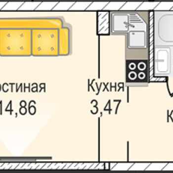ЖК Крымский (Новосибирск) – планировка №3