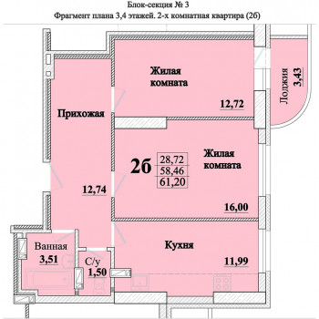 ЖК Сосны (Новосибирск) – планировка №9