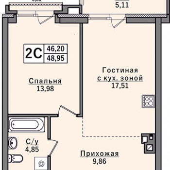 ЖК Classic House (Классик Хаус) (Новосибирск) – планировка №3