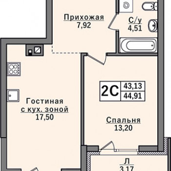 ЖК Classic House (Классик Хаус) (Новосибирск) – планировка №2