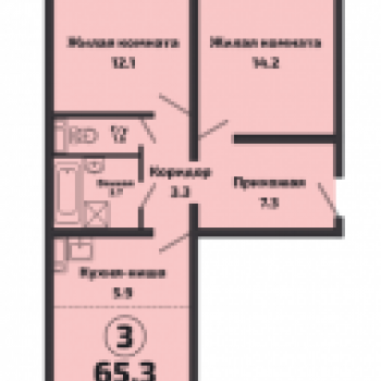 ЖК Приозерный (Новосибирск) – планировка №4