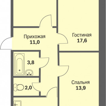 ЖК Университетский (Орёл) – планировка №1