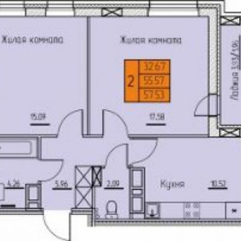 ЖК Дом на Луньевской (Пермь) – планировка №3