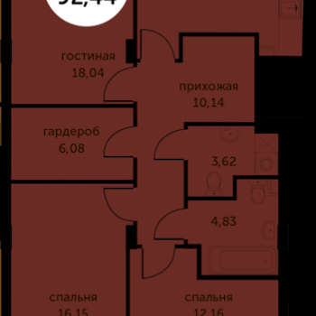 ЖК Гулливер (Пермь) – планировка №13