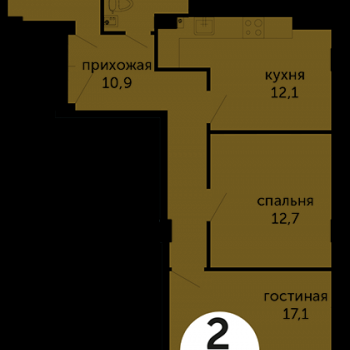 ЖК Гулливер (Пермь) – планировка №12