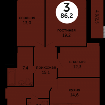 ЖК Гулливер (Пермь) – планировка №18