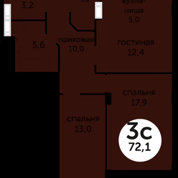ЖК Гулливер (Пермь) – планировка №14