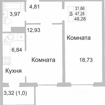 ЖК «SMART-квартал» (Псков) – планировка №20